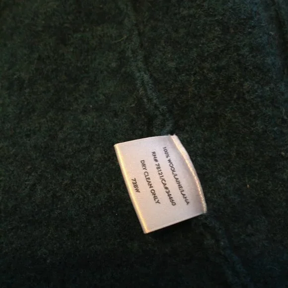 Eileen Fisher Boiled Wool Hi Neck Asymmetrical Cropped Blazer Jacket M - Picture 9 of 9